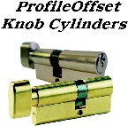 Offset profile knob cylinders